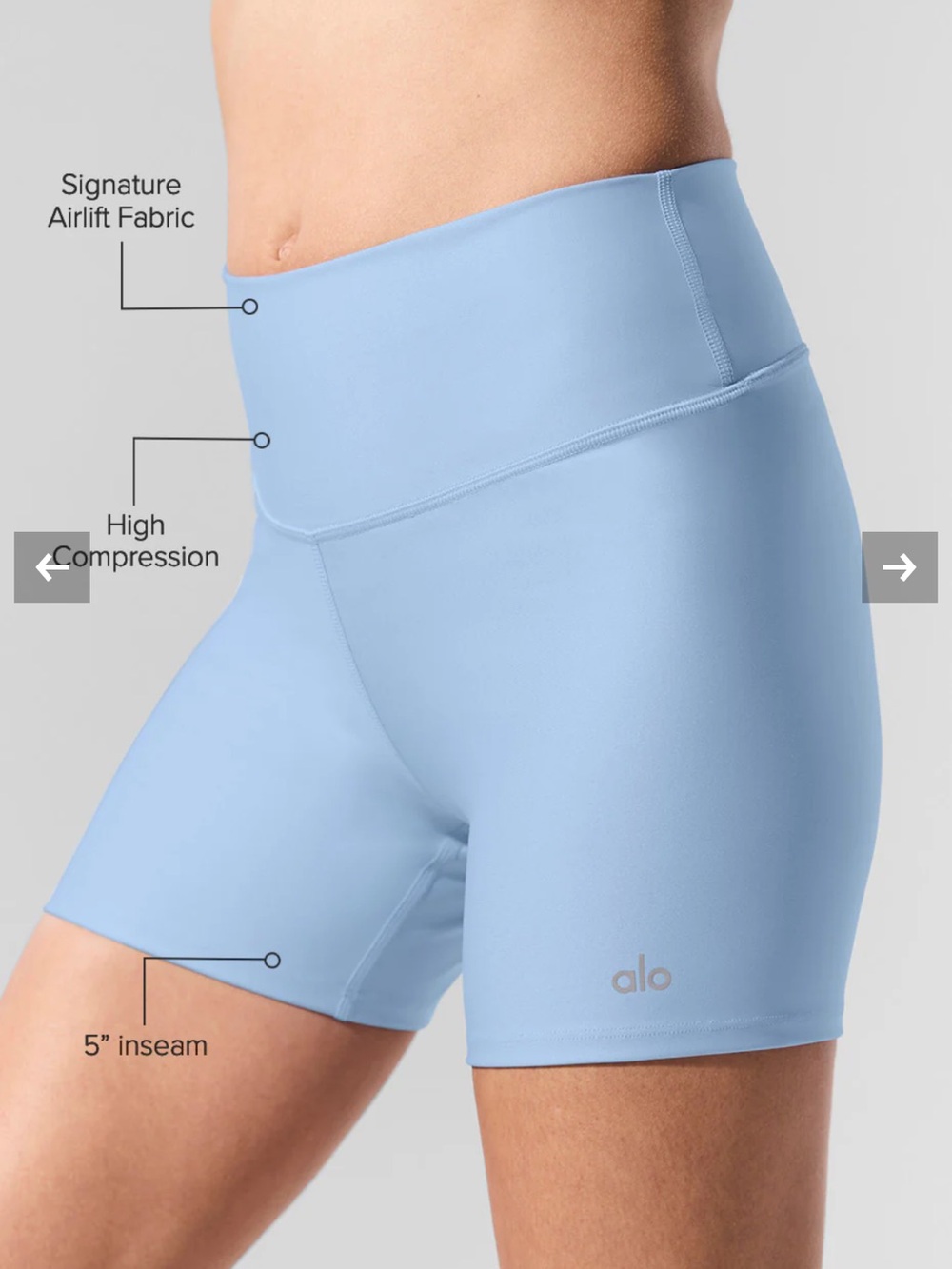 5" Airlift Energy Short - seashell blue